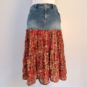 cute Y2K denim skirt